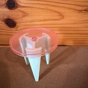 Vintage Barbie Doll Dream House Kitchen Table Pink & Teal